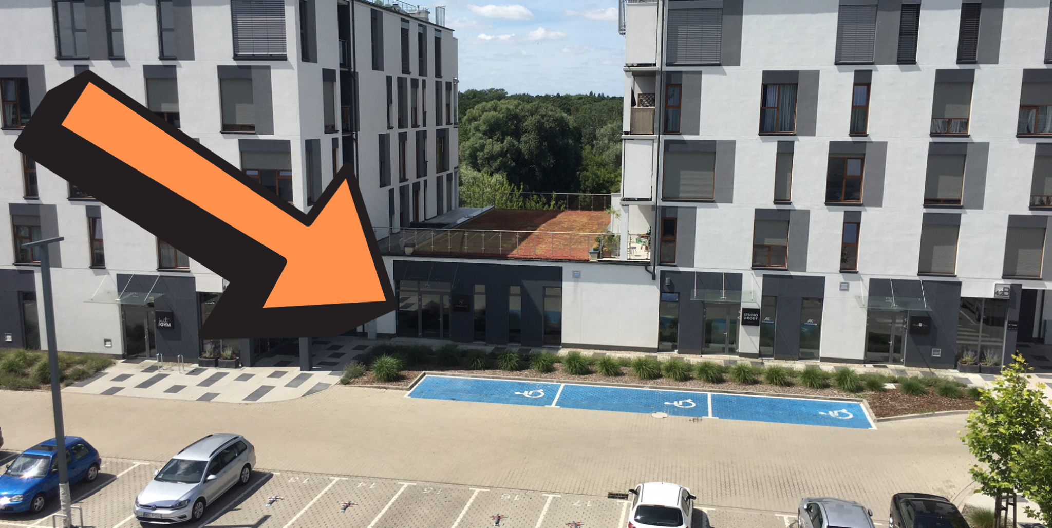 wskazówka dojazdu do Podovii